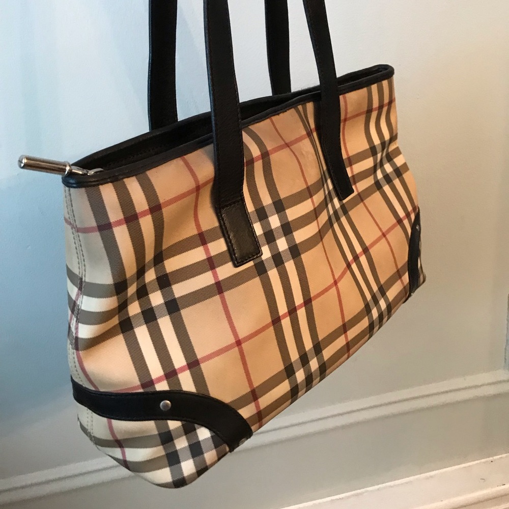 Genuine Burberry Medium Zip Tote, Used